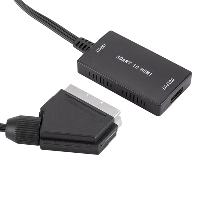 Euroconector a 1080P Adaptador de sonido y video Adaptador convertidor universal para caja de DVD Bajo de energía CUTICAT Euroconector a convertidor