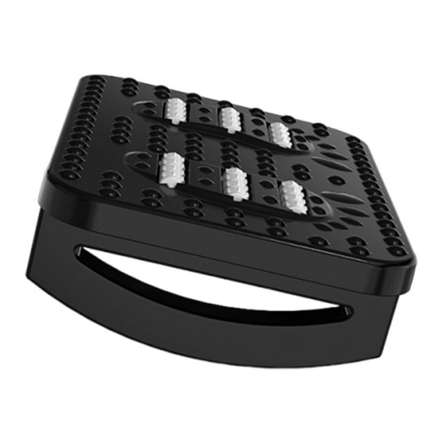 Abbracc Repose-Pieds de Bureau Réglable 180 Degrés 35x25x11.5cm Double Rangée Rouleaux de Massage Noir