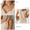 thumbnail image 5 of Top sin mangas con cuello en V, cuello en V, nudo en los hombros, nudo en los hombros, camiseta sin mangas, uso conveniente, 5 of 5