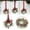 F, variant on 6 Pcs 9.8" Christmas Wreaths for Windows Kitchen Cabinets, Kitchen Cabinet Wreath, Mini Christmas Wreath with Cedar Cypress Eucalyptus Leaf Pinecones Red Berried Bow for Fireplace Front Door