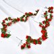 thumbnail image 2 of 2 piezas de 2,5 m de flores artificiales rosas colgantes guirnalda de hojas de seda enredadera de ratán para el hogar arco de boda decoración de fiesta de Navidad plantas hiedra, 2 of 5