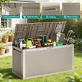 thumbnail image 4 of SEGMART Outdoor Deck Box Lockable,90 Gallon Outdoor Storage Box Waterproof,Patio Deck Storage for Toy,Furniture Cushions,Garden Tools and Combinable Garage, 4 of 8