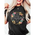 thumbnail image 1 of Floral Happy Mother’s Shirt Funny Mom Life Tee Mother’s Gift Cute Mama T-Shirt for Women Black White 100% Heavy Cotton Casual Comfort Wear S-XL, 1 of 8