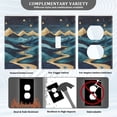 thumbnail image 3 of Yayeee Blank Wall Plate Cover 1-Gang 4.5"x2.7" Home Unused Decorative Outlet, Dark Mountains, 3 of 7