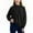 Black, variant on Girls Oversized Sweatshirt- Crewneck Casual Long Sleeve Pullover Kids Fall Tops Blue Size 14