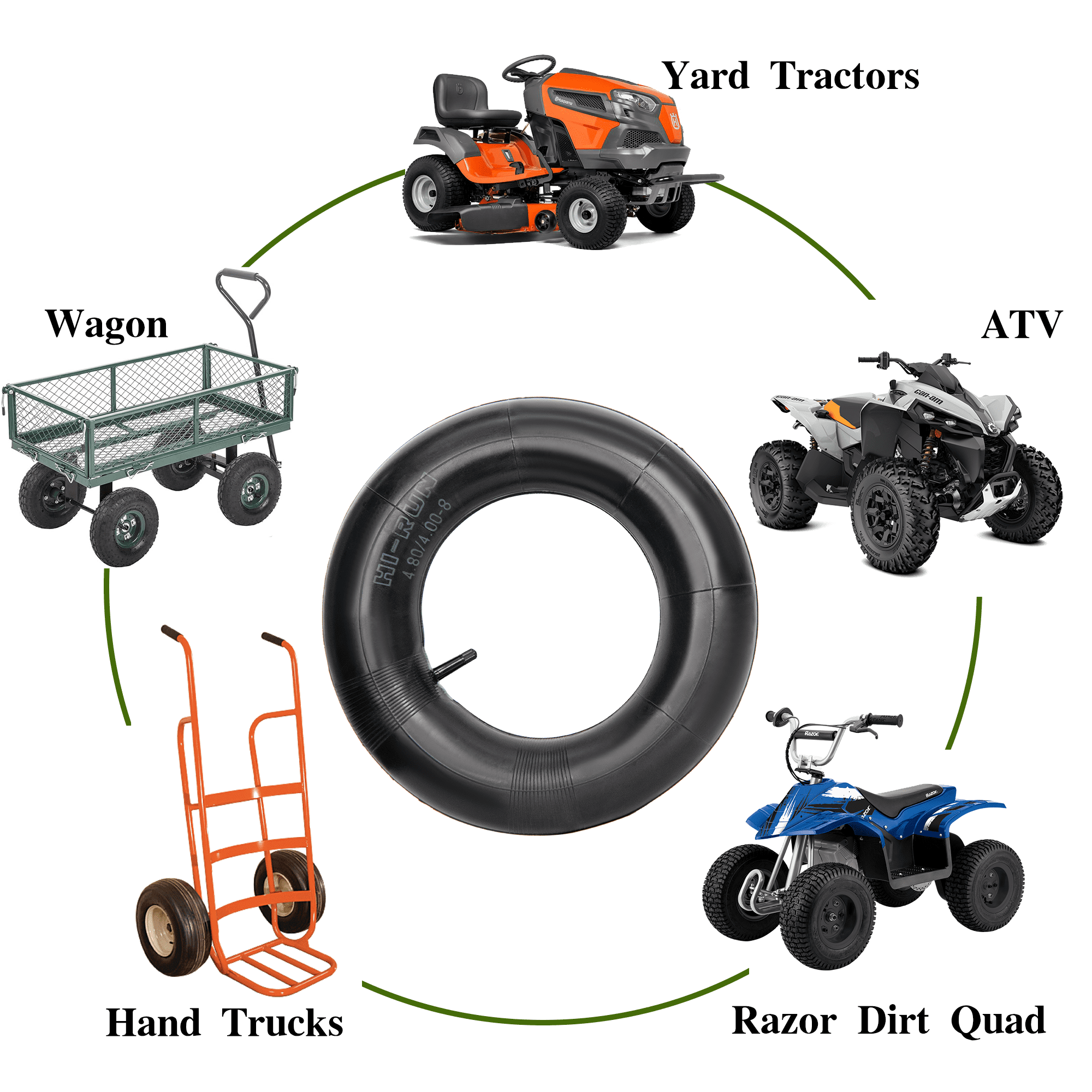 Hi-Run TUN6001 4.80/4.00-8 TR87 Lawn & Garden Butyl Inner Tube