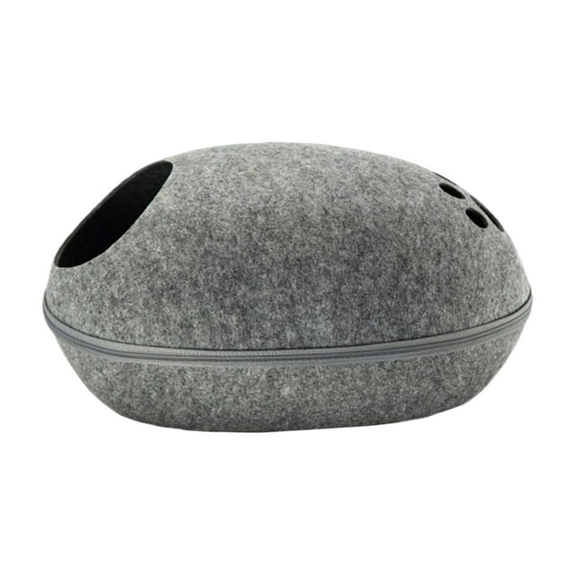 Cama de Fieltro Ecológico para Gatos Zulema Cueva de la cama del gato Premium Gris