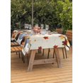thumbnail image 2 of Outdoor Tablecloth with Umbrella Hole and Zipper, Gnomes Pumpkin Fall Rectangle Table Cloth 60x102 Inch Waterproof Tablecloth, Maple Leaves Thanksgiving Branches Picnic Table Cover for Patio Camping, 2 of 7