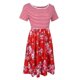 thumbnail image 1 of A Rayas Estampado Floral Línea Patchwork Una Línea Casualwear METRO Jinwen Vestido a rayas con estampado floral, 1 of 8