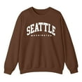 thumbnail image 4 of Women's Print Washington Adult Unisex Round Neck Sport Pullover No Hood Sweatshirt Comfortable Fan Top Brown,XXL, 4 of 4