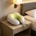 thumbnail image 4 of ZYXWVU Memory Foam Neck Pillow U Shaped Travel Pillow Ice Silk Cooling Fabric Slow Rebound Cervical Support for Home Office Car Airplane Travel Comfort, 4 of 6