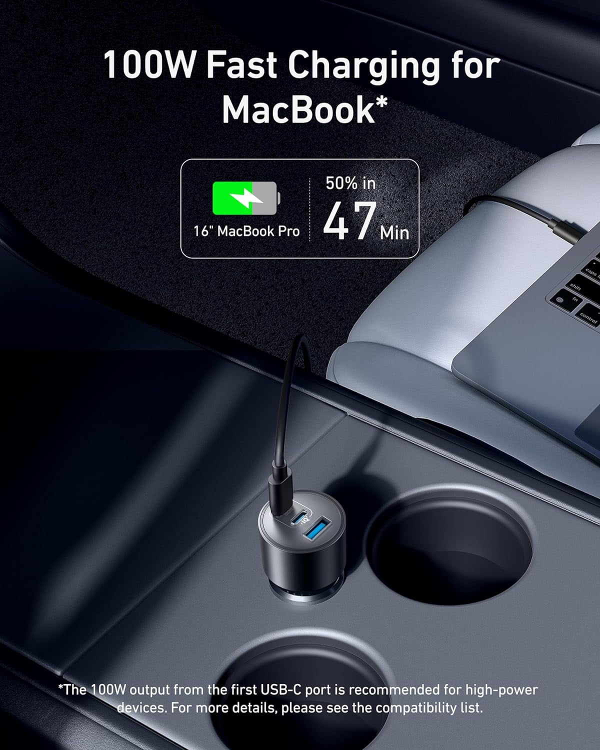 Anker USB-C Car Charger, 167.5W Max 3-Port Ultra-Compact Type-C Fast Car Charger