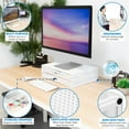 thumbnail image 2 of Mount-It! Black Mesh Computer Monitor Stand W/ Two Drawers, 2 of 13