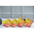 thumbnail image 6 of Ambesonne Pastel Throw Pillow Cover 4 Pack, Spring Yard Watercolors, 24", Apple Green Marigold, 6 of 6