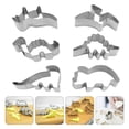 thumbnail image 3 of Moule à Gâteau Dinosaure en Acier Inoxydable 6 Pcs Outils de Cuisson pour Biscuits de Fête, 3 of 5