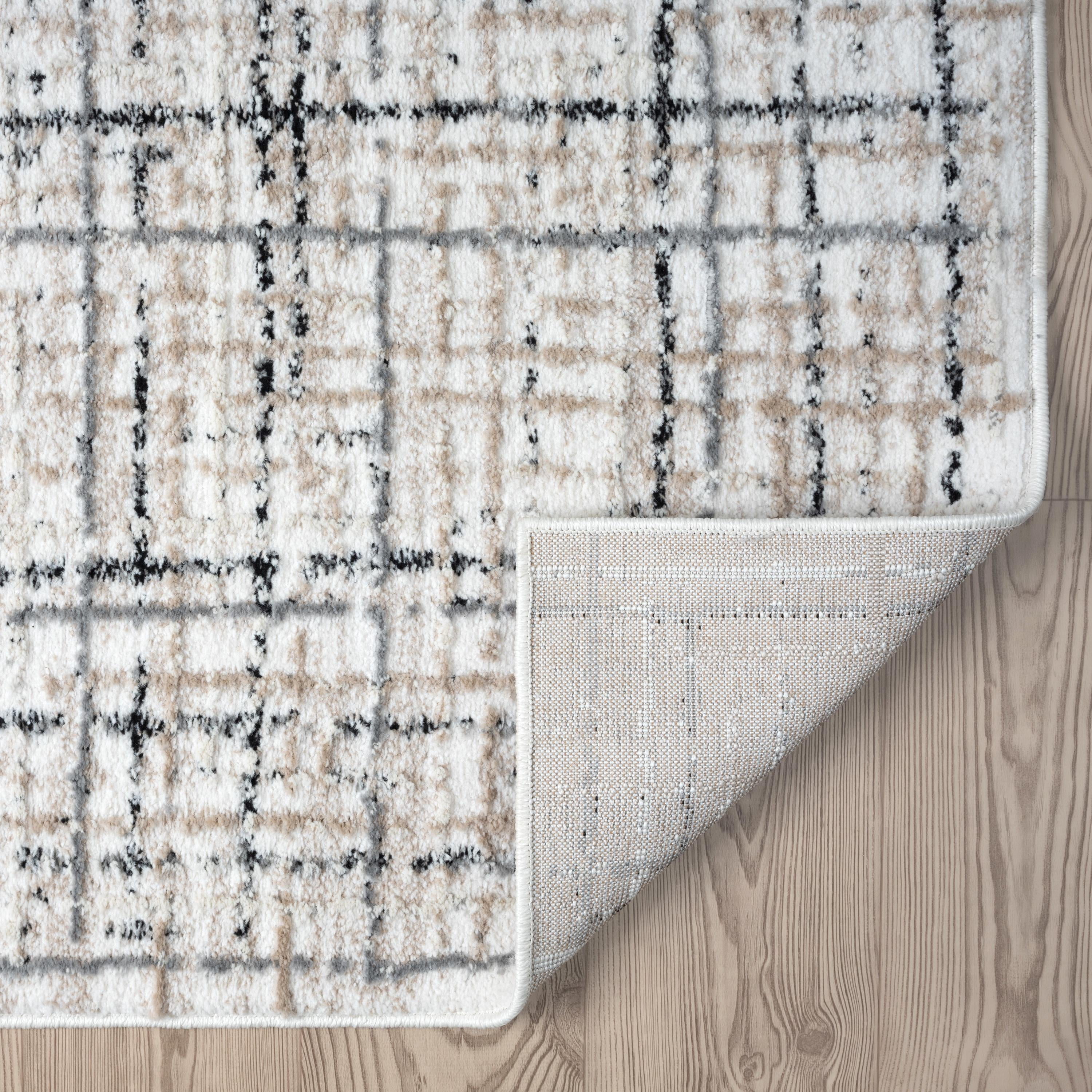 Abani Viva Collection Area Rug Mid Century Modern Bedroom Living Room Decor Floor Rug 8 x 10 Gray