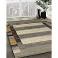 thumbnail image 3 of Ahgly Company Machine Washable Indoor Round Contemporary Camel Brown Area Rugs, 6' Round, 3 of 7