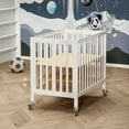 thumbnail image 7 of Fizzy Baby Foldable Baby Crib with Wheels Portable Baby Bed Travel Crib, White, 7 of 7