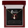 thumbnail image 5 of To My Beautiful Queen You Are My Best Friend Alluring Ribbon Necklace Message Card, 5 of 20
