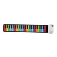 thumbnail image 4 of Piano enrollable de silicona de 49 teclas para niños principiantes Llave arcoiris blanca, 4 of 9