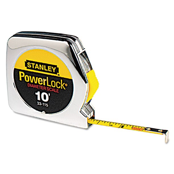 Stanley Tools Powerlock Tape Rule, 1/4" x 10ft, Plastic Case, Chrome, 1