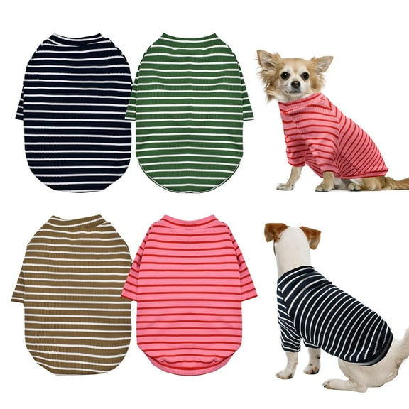 4 Pack Dog Knitted Sweater Dog Clothes for Small Medium Dogs, Warm Soft Puppy Kitten Dog Sweaters for Boy Girl Pet in Winter, Pet Cat Clothes Outfits Cold Weather Pullover for Chihuahua