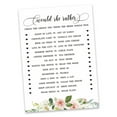 thumbnail image 2 of Inkdotpot 50-PackFloral Brunch & BubblyWould She Rather Bridal Wedding ShowerGame Funny Rehearsal Dinner GuessingGameBridal Shower PartyGameIdeas, 2 of 7