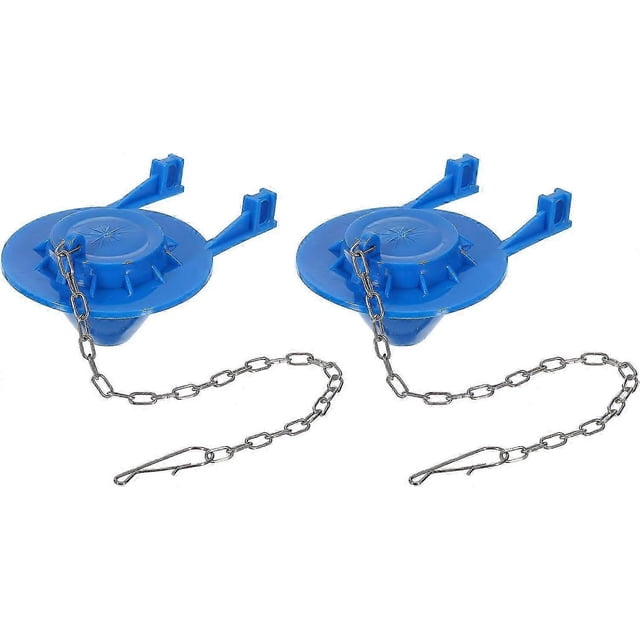 Toilet Stopper Flapper, 2pcs Universal Toilet Flapper Replacement Fit 2" Flush Valve Toilet Leaking Flapper (Blue)
