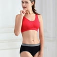 thumbnail image 2 of Maynos Breathable Underwear Sport Yoga Bras Lovely Young Outdoor Women Seamless Solid Bra Fitness Bras Tops Size, S-3XL Red, 2 of 6