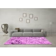 thumbnail image 3 of Ahgly Company Indoor Round Abstract Pink Contemporary Area Rugs, 4' Round, 3 of 4