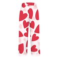 thumbnail image 4 of Pantalons de Travail Roses, Pantalons de Travail en Lin pour Femmes, Pantalons de Travail Rétro Imprimés Amples avec Poches Patchwork Décontracté en Coton et Lin, 4 of 5