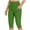 Green, variant on Qiopertar Women's High Waisted Knee Length Leggings Yoga Workout Exercise Capris with Pockets Casual Comfy Stretchy Summer Activewear, Army Green S