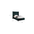 thumbnail image 6 of Velvet Upholstered Bed with Wingback & Nailhead Trim - Bedroom Furniture, 6 of 6