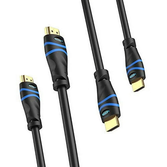 BlueRigger 4K HDMI Cable (6.6 Feet- 2-Pack, 4K 60Hz, High Speed)
