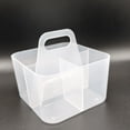 thumbnail image 4 of 3 Compartment Multiuse Caddy Organizer With Handle Art Craft Desk Stationery Pen Holder Stackable Back To School Stationery Storage, 4 of 4
