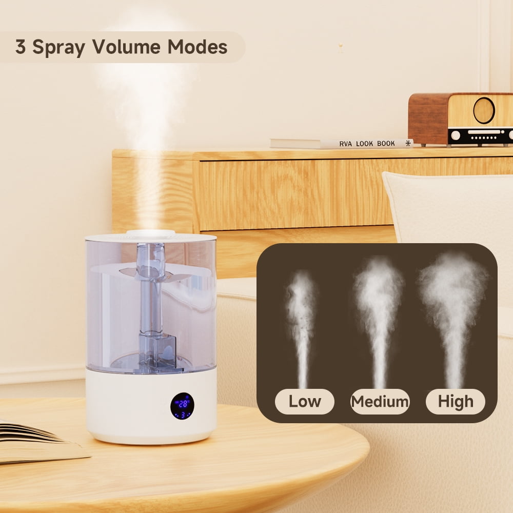 Large Room Humidifier with UV Sterilization, 7.8L Cool Mist Dual-Outlet Top Fill, Compatible for Bedroom, Baby Nurseries, Plant Rooms and Pet Areas