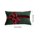 thumbnail image 3 of Luoshdecor Velvet Throw Pillow，18 in Red Bow Holiday Decorative Throw Pillow for Christmas Valentine's Day Home Bedroom Decoration, 3 of 6