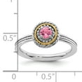 thumbnail image 3 of Sterling Silver 14k Pink Tourmaline Ring, 3 of 11