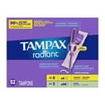 thumbnail image 2 of Tampax Radiant Tampons Duo Pack with LeakGuard Braid, Regular/Super Absorbency, 52 Ct, 2 of 11