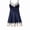 Blue, variant on Women Lingerie V Neck Sexy Nightwear Satin Sleepwear Lace Babydoll Halter Chemise Satin Sleepdress Exotic Nightgowns Bridal Nightdress