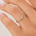 thumbnail image 6 of vylahjewellery Rose Gold Vermeil Chevron Wedding Band for Women, V Shaped Engagement Ring, Curved Stackable Engagement Ring, Anniversary Gift Ring, 6 of 7