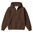 thumbnail image 4 of BdTemWBs Boys Quarter Zip Hoodies - Waffle Knit Kids Long Sleeve Hooded Sweatshirts with Pockets Pullover Tops Clothes, 4 of 4