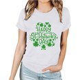 thumbnail image 1 of Meichang T-Shirt de la Saint-Patrick pour Femme, Trèfle Vert à Quatre Feuilles, T-Shirts Graphiques Verts, Hauts Décontractés à Manches Courtes, Col Rond, T-Shirts de la Saint-Patrick en Liquidation, 1 of 3