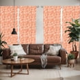 thumbnail image 2 of Ambesonne Shells Window Curtains, Scallops and Lace Murex, Each 28" W x 95" L, Burnt Sienna Pale Orange, 2 of 5