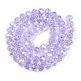 thumbnail image 3 of 1strand Electroplate Glass Beads Strands AB color Faceted Rondelle Lilac 8x6mm Hole: 1mm about 64~65pcs/strand 15.75~16.14 inch(40~41cm), 3 of 5