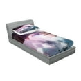 thumbnail image 2 of Ambesonne Space Fitted Sheet & Pillow Sham Set, Scenery Art, Twinxl, Dried Rose Pale Pink, 2 of 2