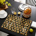 thumbnail image 3 of Orange Sunflowers Fall Placemats Set of 12, Thanksgiving Botanical Floral Placemats for Dining Table, Place Mats for Kitchen Tabletop, Waterproof Wipeable Dining Table Mats Set, 3 of 9