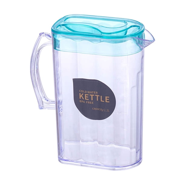 Pisexur Batería de cocina Hervidor de agua fría para el hogar con tapa, olla de plástico de gran capacidad con báscula para la cocina del hogar