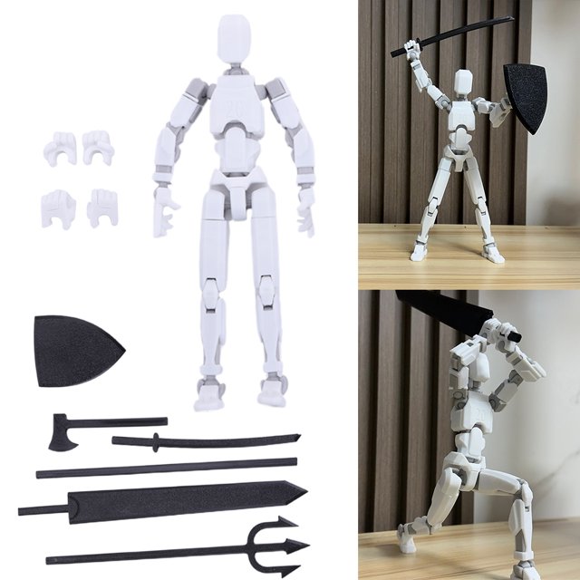 Robot Mechanical Toys Multi-Articular Figuras Mannequin Toy 3D impreso 20 cm múltiple para la escritorio