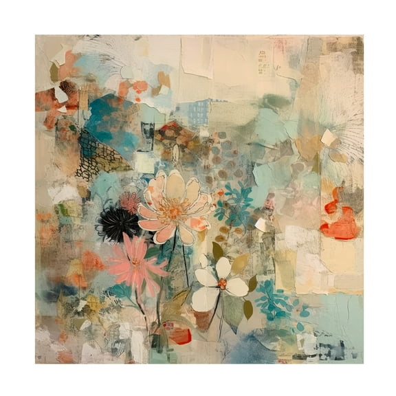 Canvas Wall Art - Sasha 'Last Time I Saw You IV' Wall Art for Living Room, Bedroom, or Office Décor by Trademark Fine Art - 14 x 14 Inches